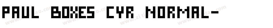 Paul BOXES Cyr Normal字体转换